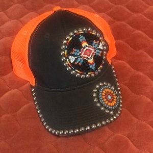 Beaded baseball cap
